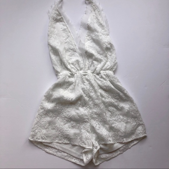 Kendall & Kylie Embroidered Halter Romper - Picture 3 of 7